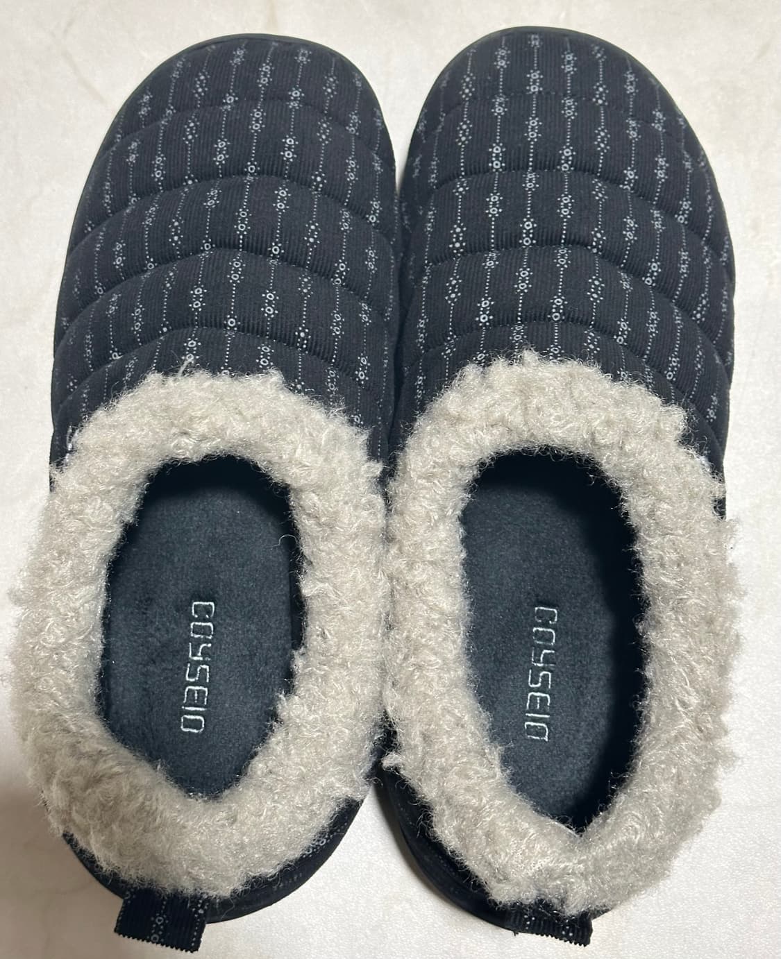 스부 수부 코이세이오 스너그 패딩 슈즈 블랙 상품이미지2