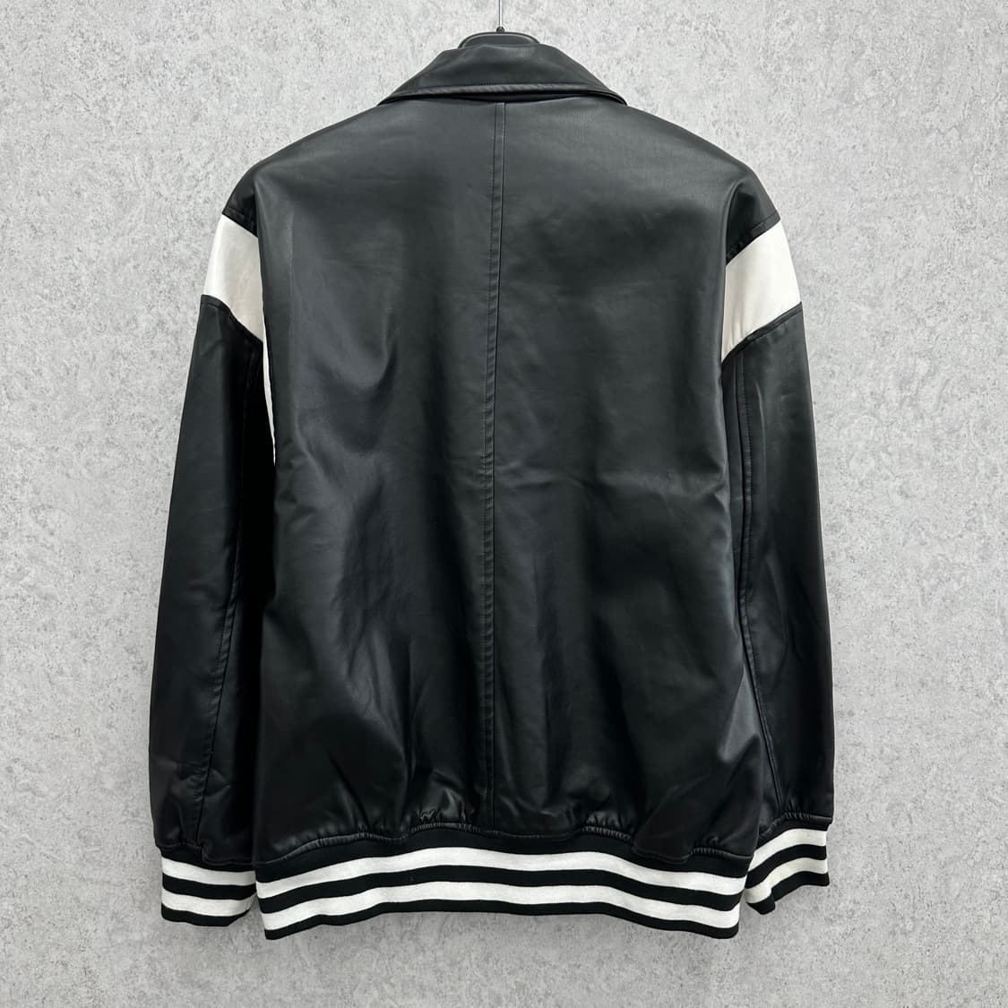 FREE 루즈핏 남자 에코레더 바시티 자켓 상품이미지2