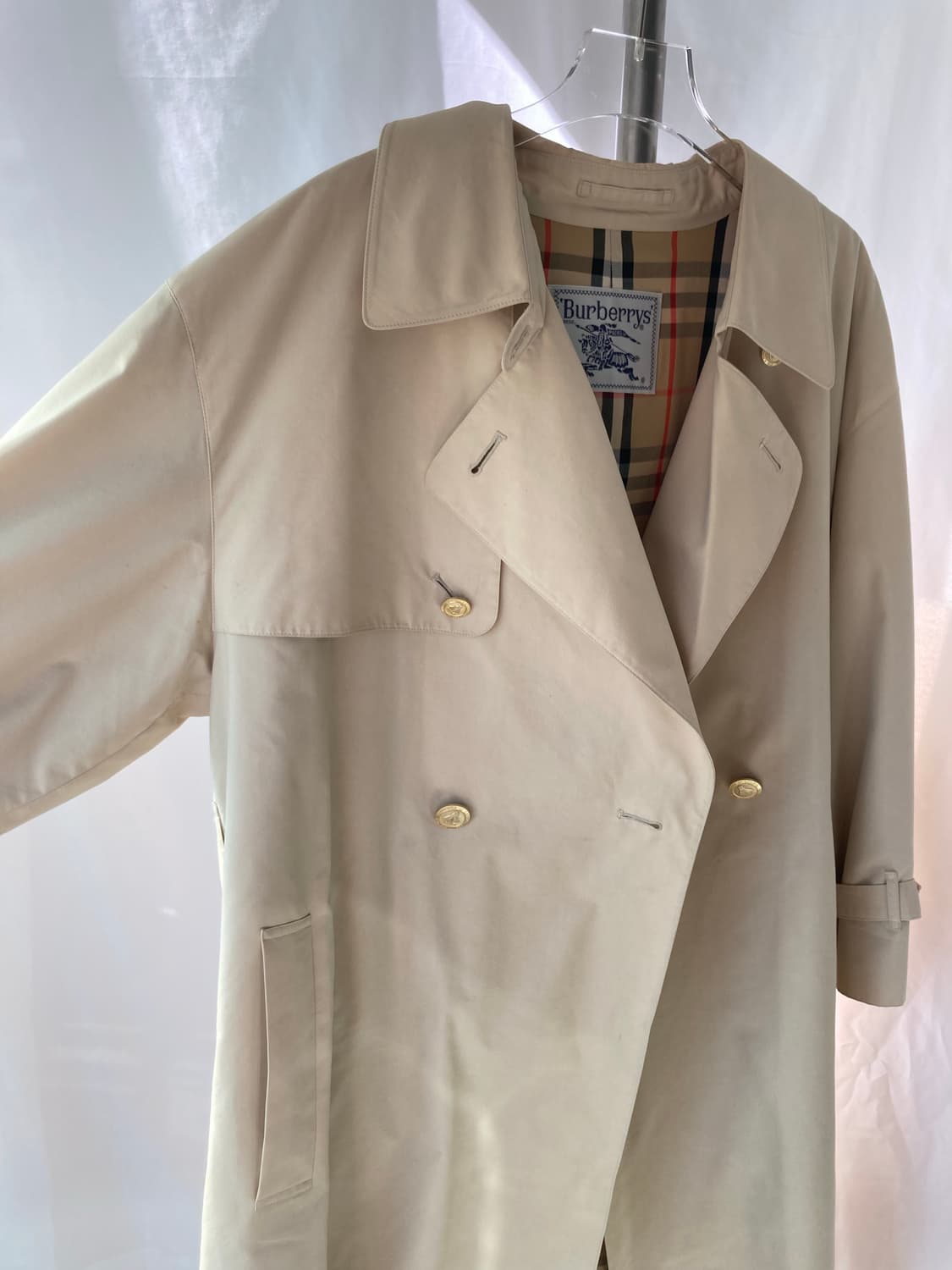 정품) 버버리 클래식 여성 트렌치 코트 베이지 상품이미지7