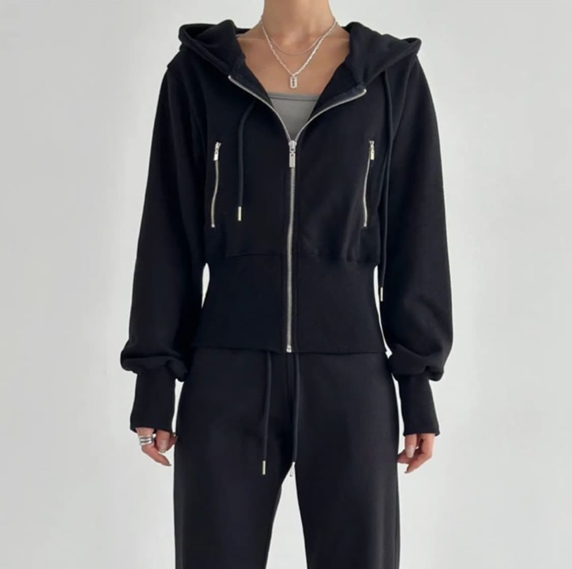 슬림 라인 후드집업 상품이미지3