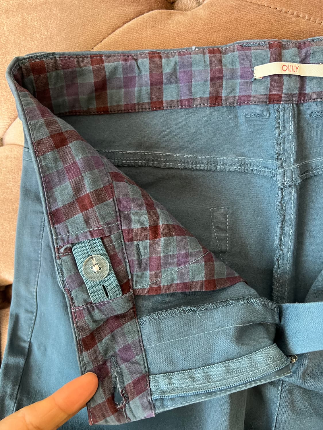 오일릴리 여자 청록 코튼팬츠 슬랙스 상품이미지5