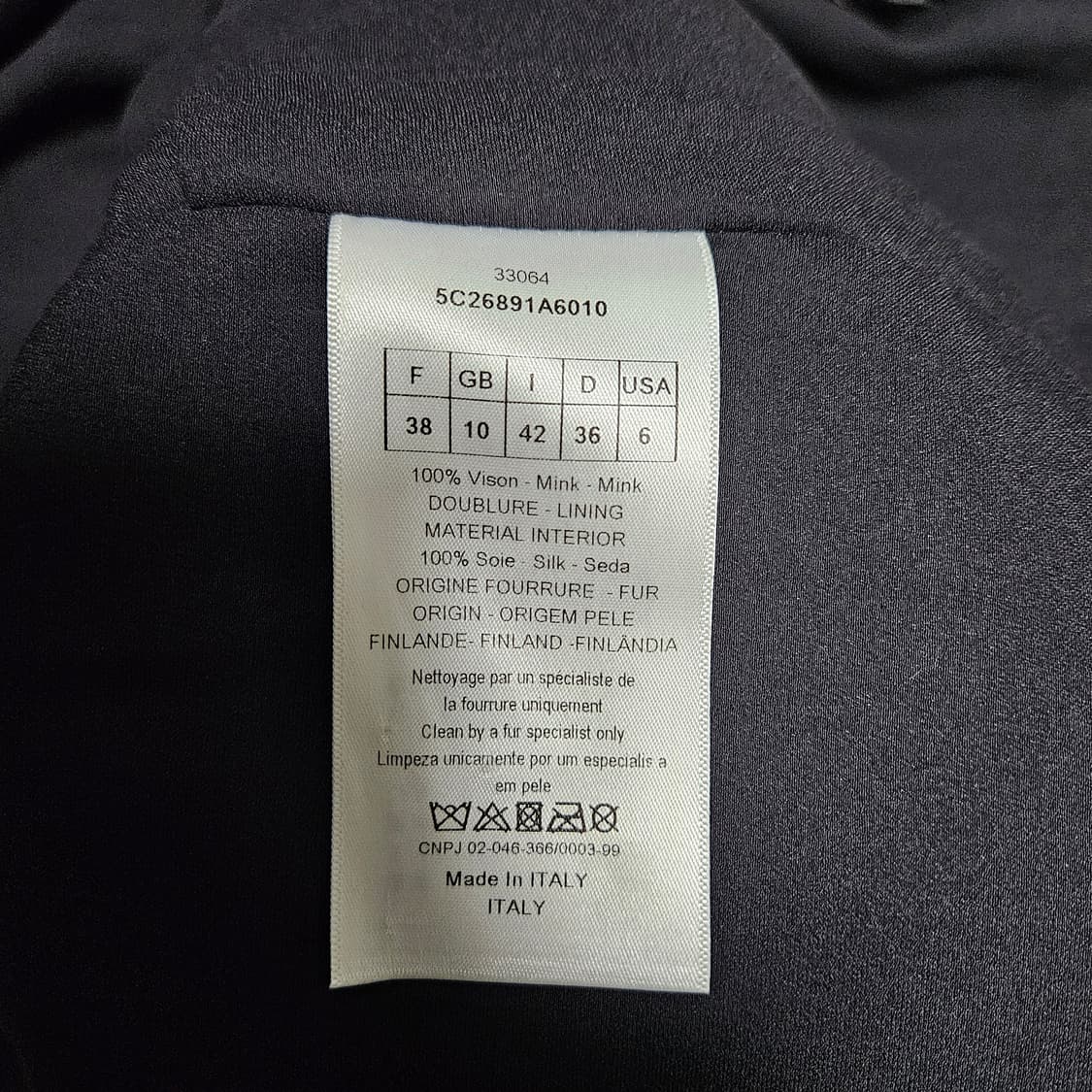 디올 밍크 코트 38 55 M 사이즈 상품이미지8