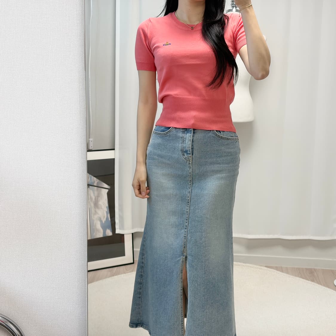 비비안웨스트우드 베아 탑 코랄 니트 상품이미지7