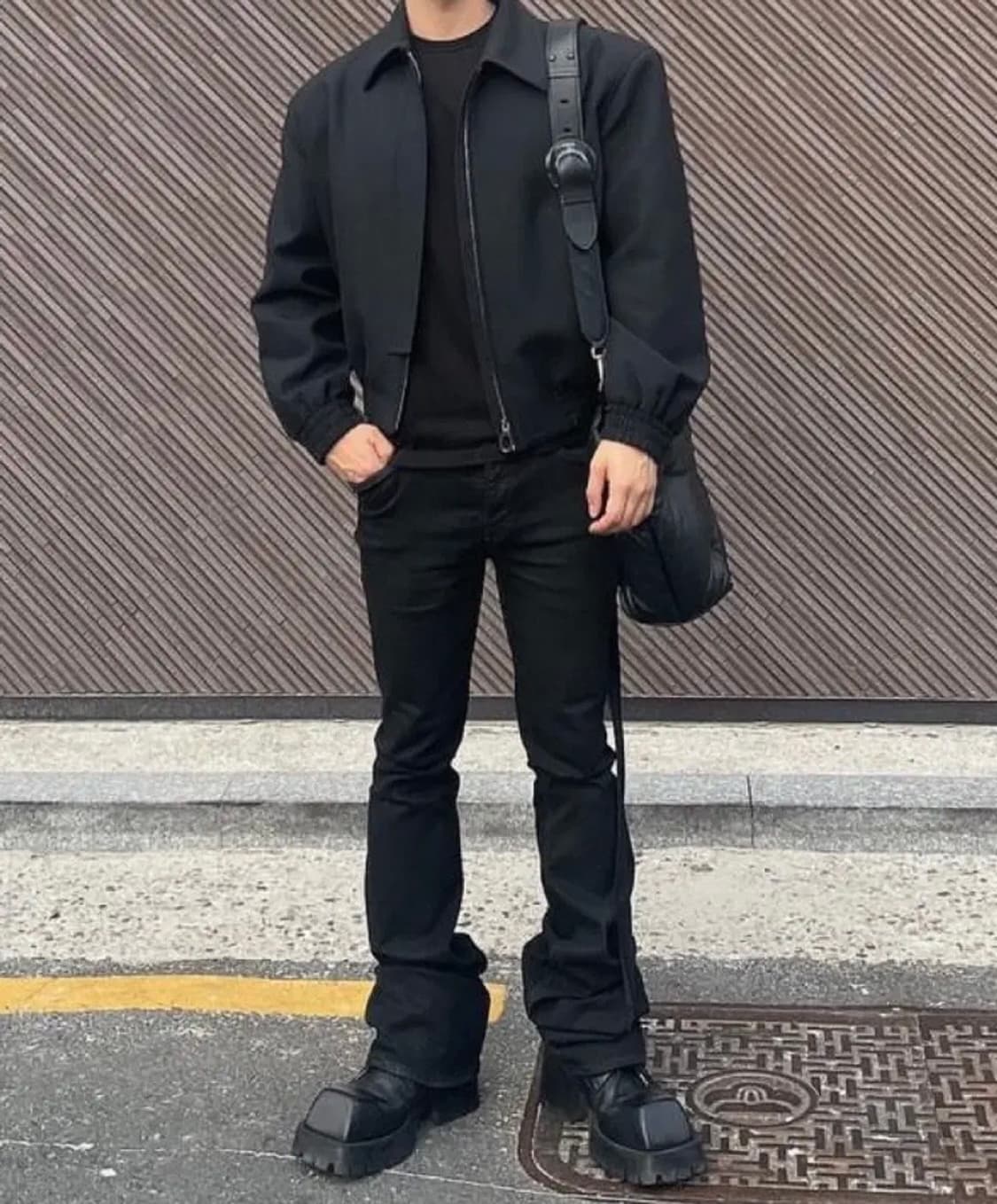 (S) Fax Copy Express 크롭 숄더 봄버 상품이미지5