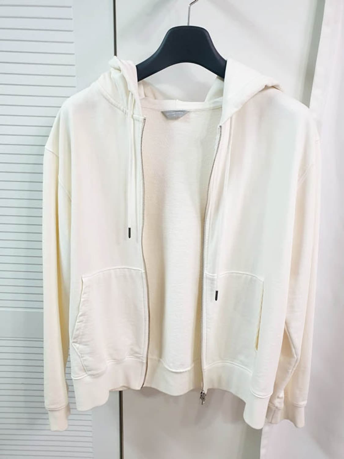 더티셔츠뮤지엄 아이보리 오버핏 후드집업 상품이미지1