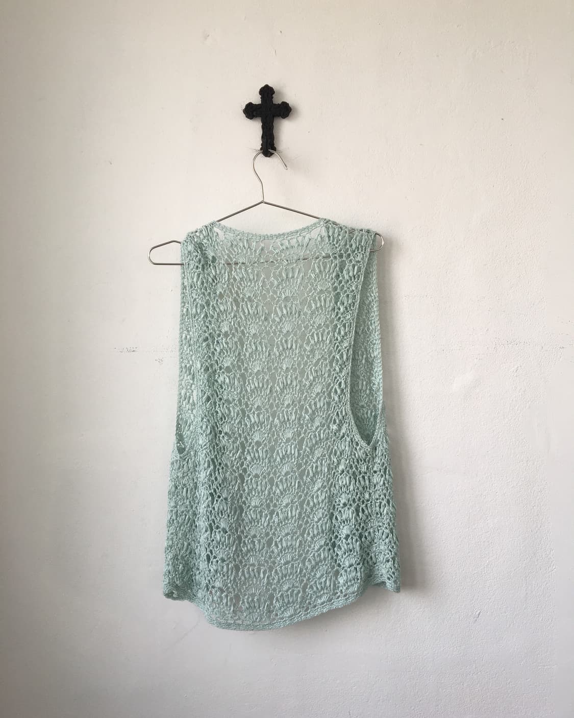 crochet knit open vest 상품이미지3