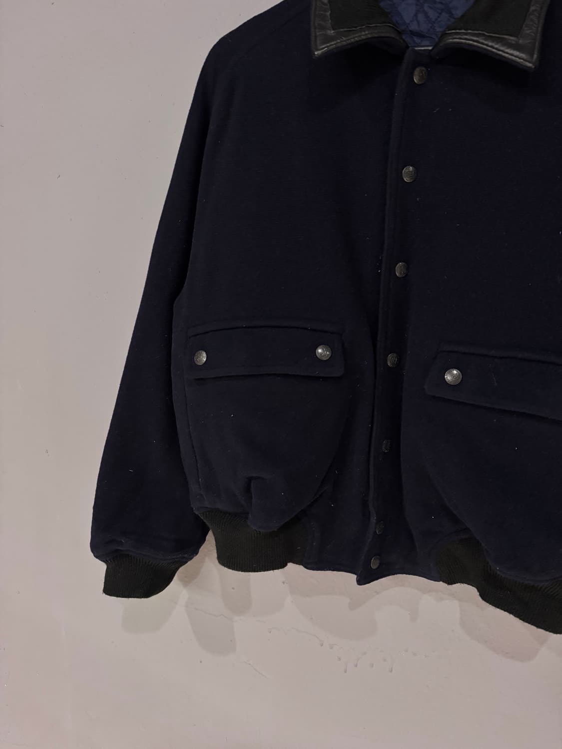 Masayuko Abo 레더카라 봄버자켓  상품이미지4