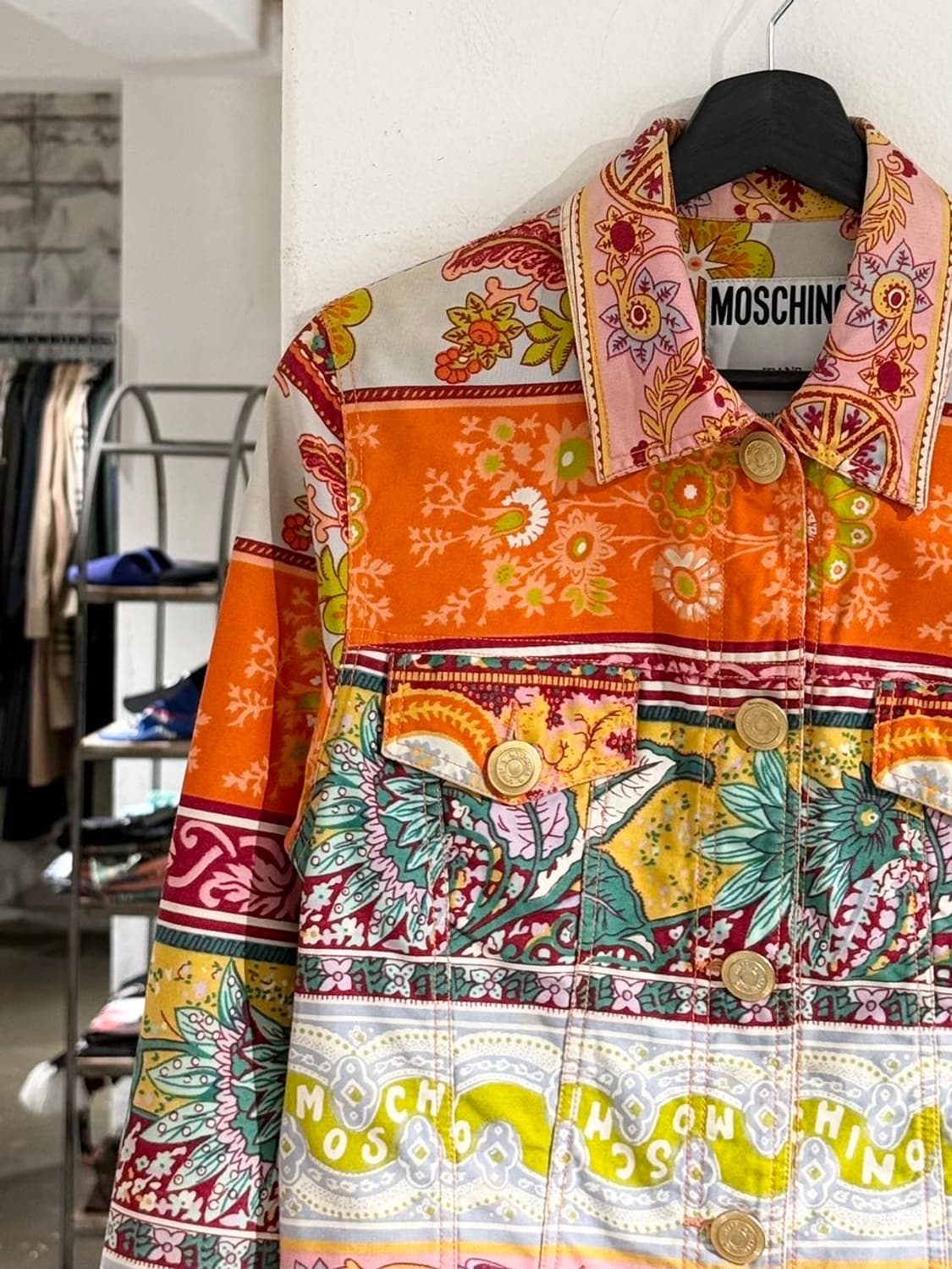 모스키노 진스 멀티컬러 플로럴 프린트 자켓 상품이미지2