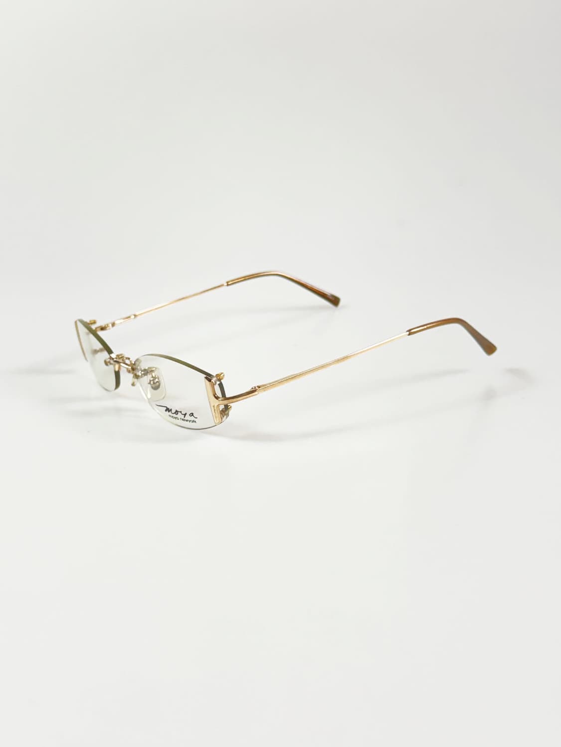 MOYA NEWYORK 무테 스퀘어 골드 메탈 빈티지 안경 상품이미지3