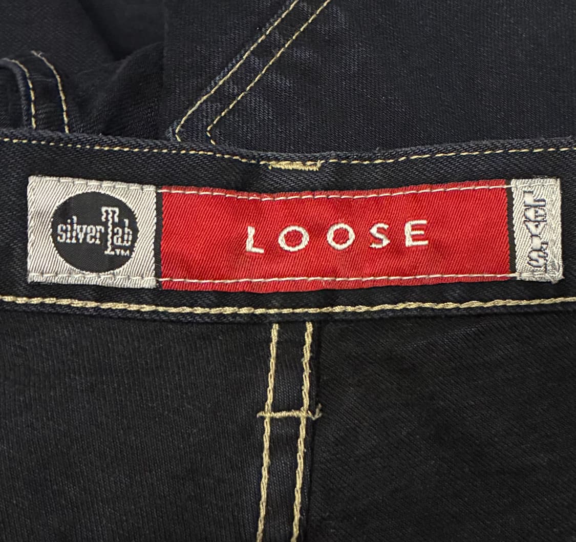 (30~31)00s Levis 리바이스 실버탭 루즈핏 흑청 데님 청바지 상품이미지8