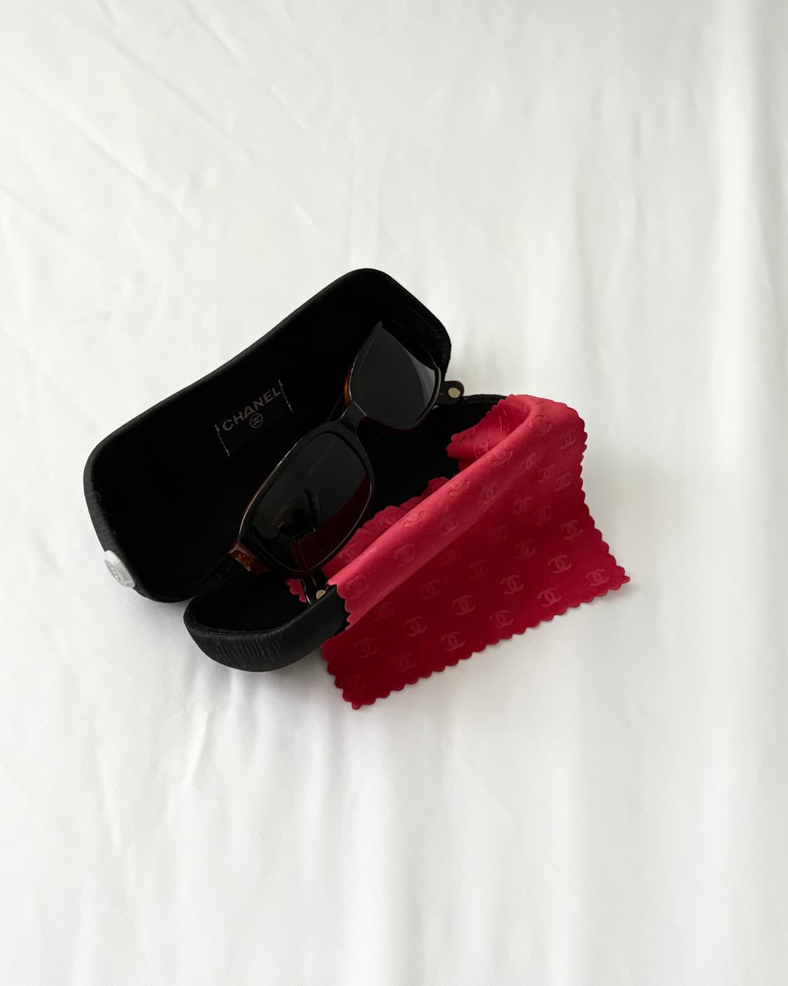 CHANEL 빈티지 샤넬 로고 마트라세 선글라스 다크브라운  상품이미지3