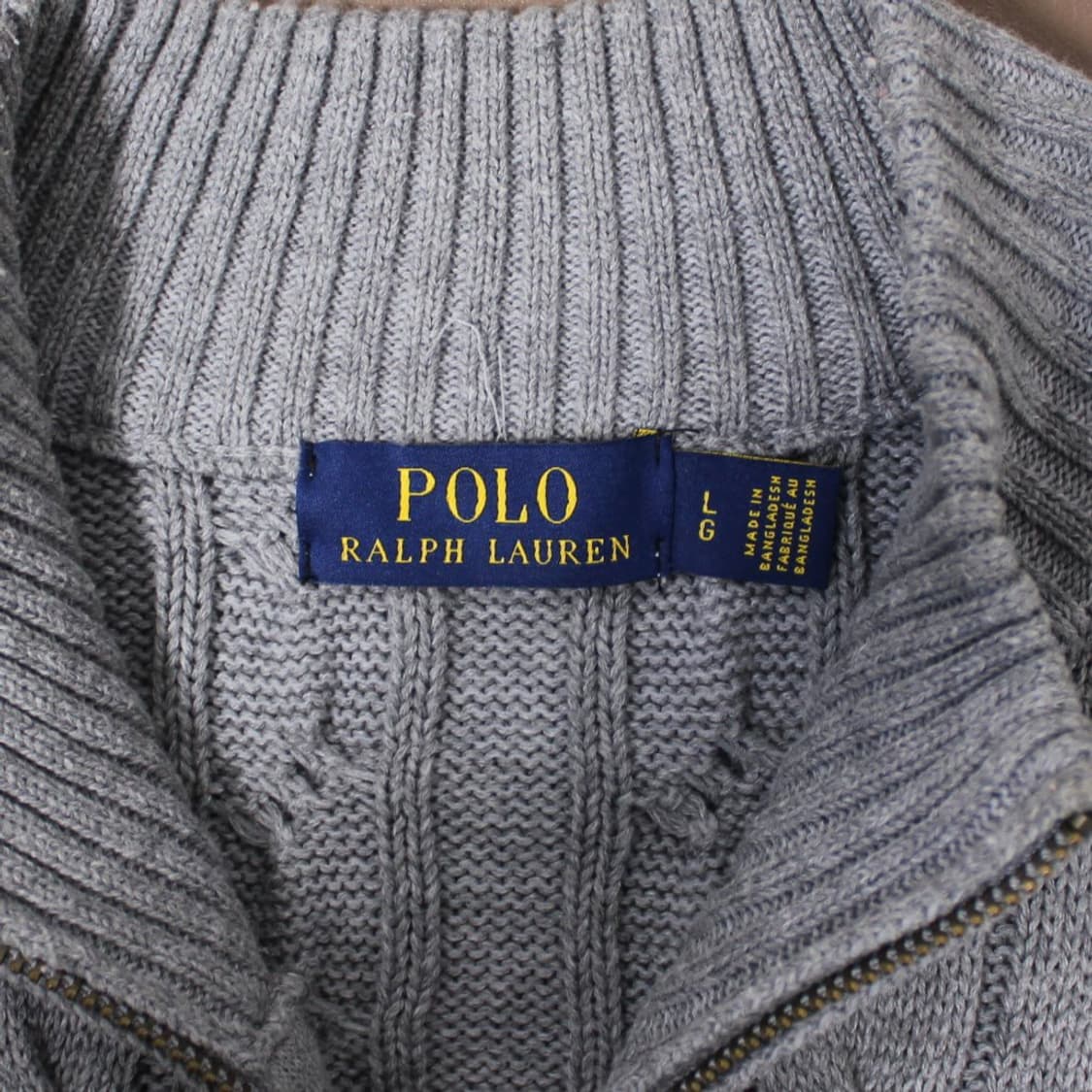 Polo 폴로 랄프로렌 꽈배기 그레이 니트 하프집업  상품이미지4