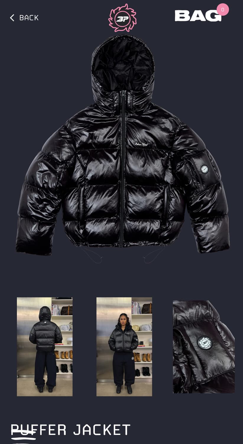 Broken Planet puffer black M 상품이미지1