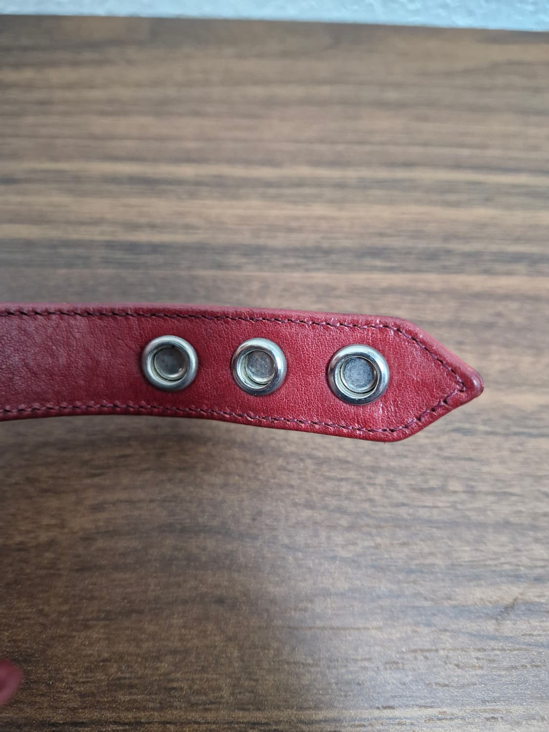 [OS] 크롬하츠 레드 하트 3버튼 레더 팔찌 상품이미지5