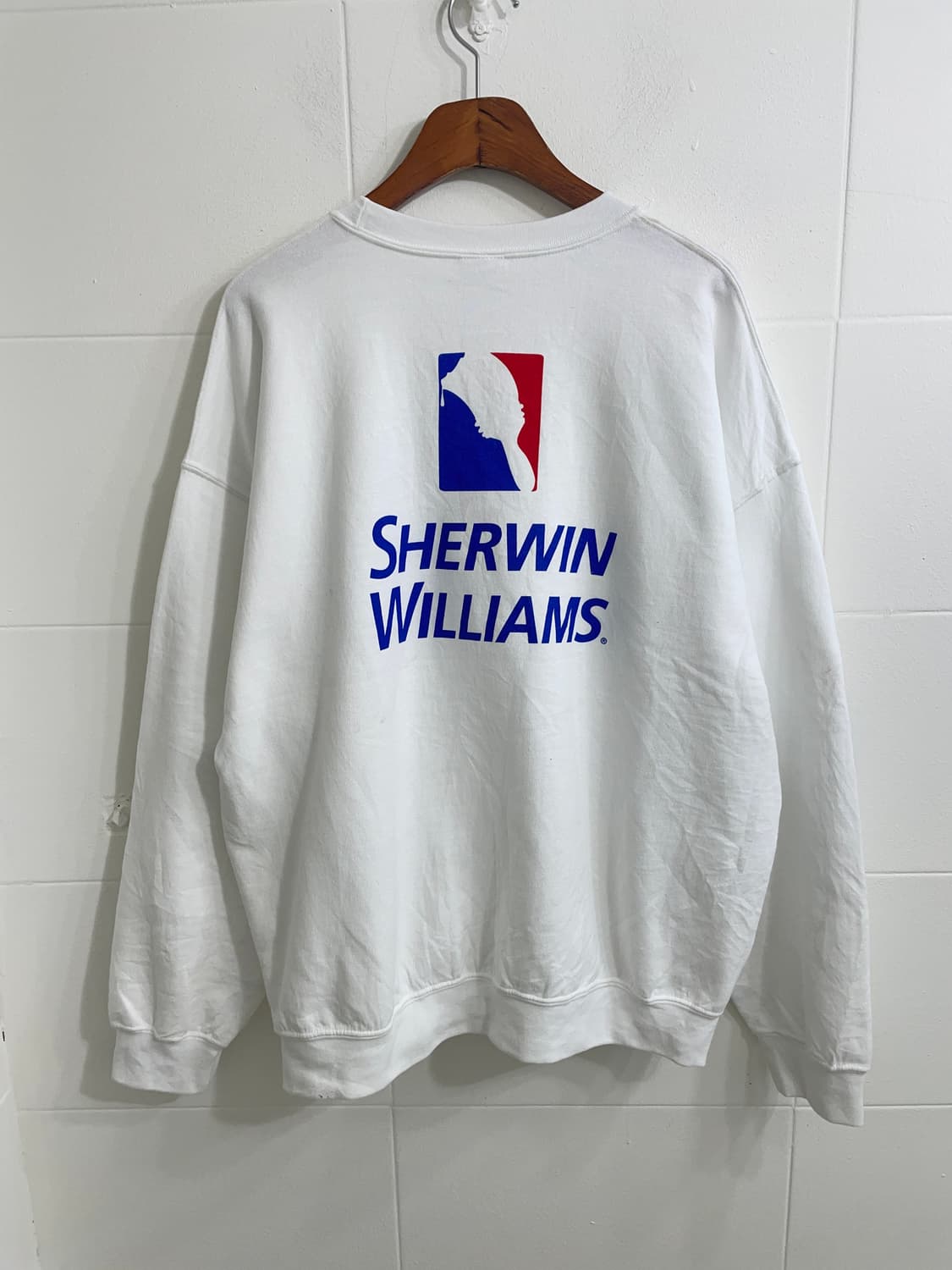 챔피온 블루 화이트 새틴 자켓 올드스쿨 스트릿 코디 세트 상품이미지7