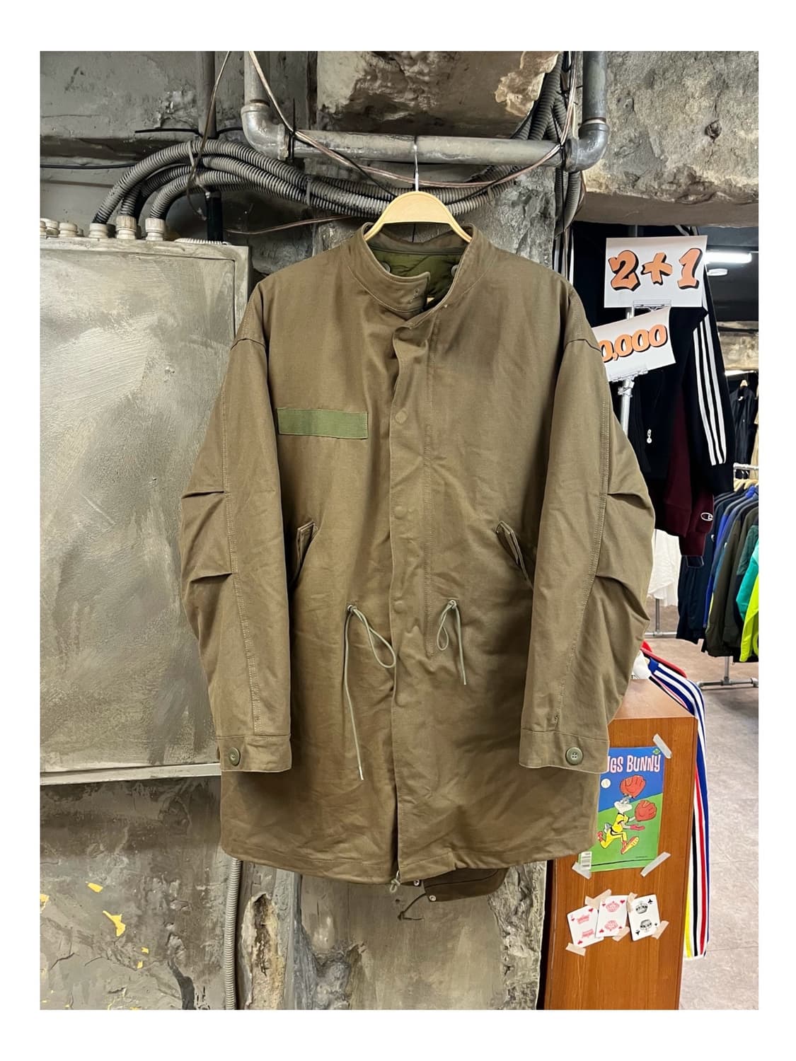 라퍼지스토어 개파카 야상 자켓 카키 외피S 내피 M #csz3690 상품이미지1