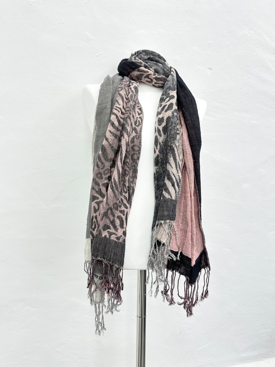 Vintage leopard mixed pattern muffler 상품이미지8