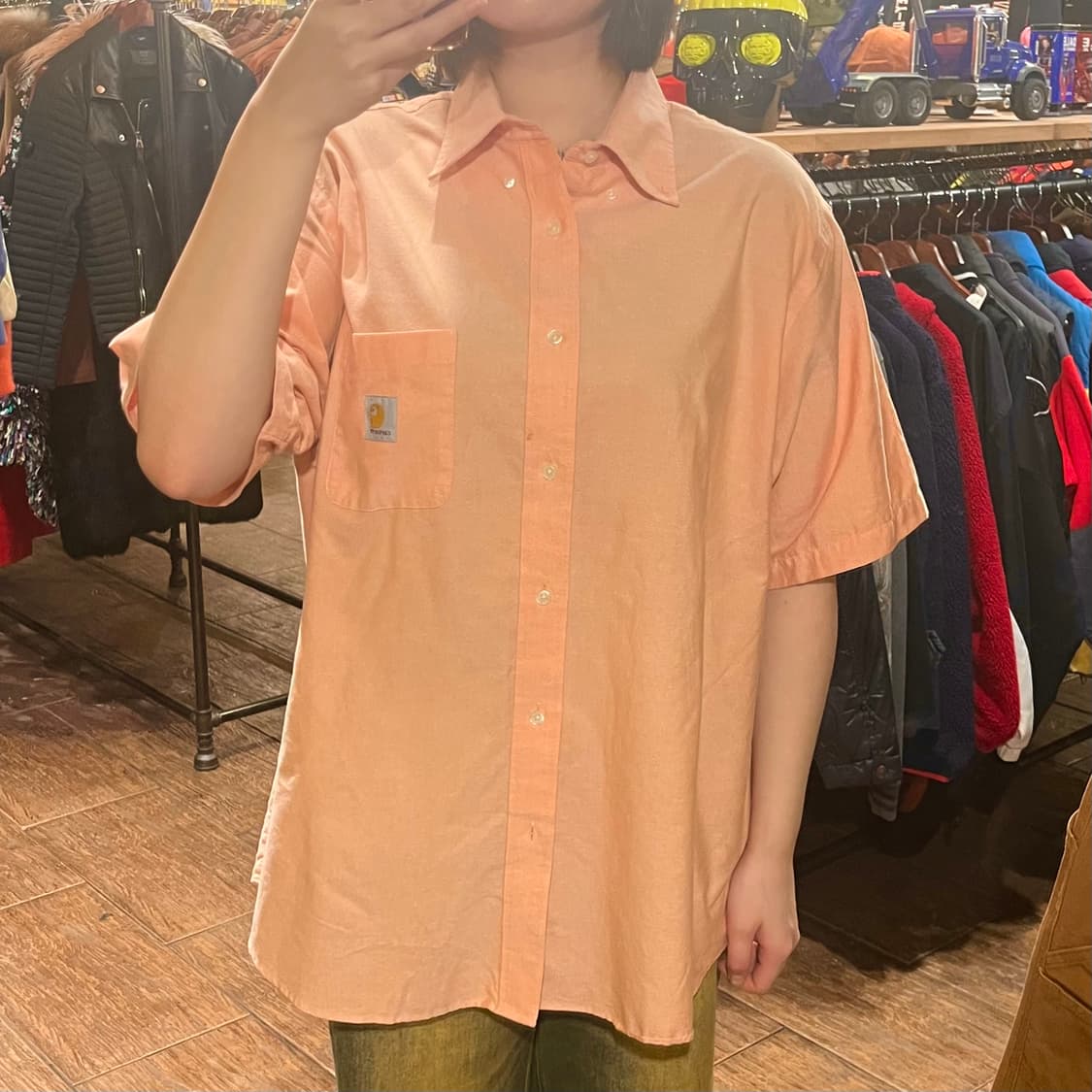 [HI] 칼하트 반팔 셔츠 코랄 상품이미지2