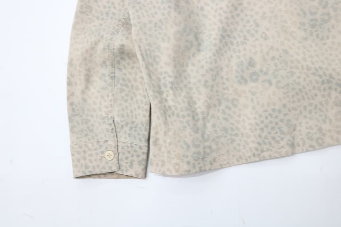 AGASA 아가사 빈티지 레오파드 패턴 라운드 카라 워크 셔츠 상품이미지8