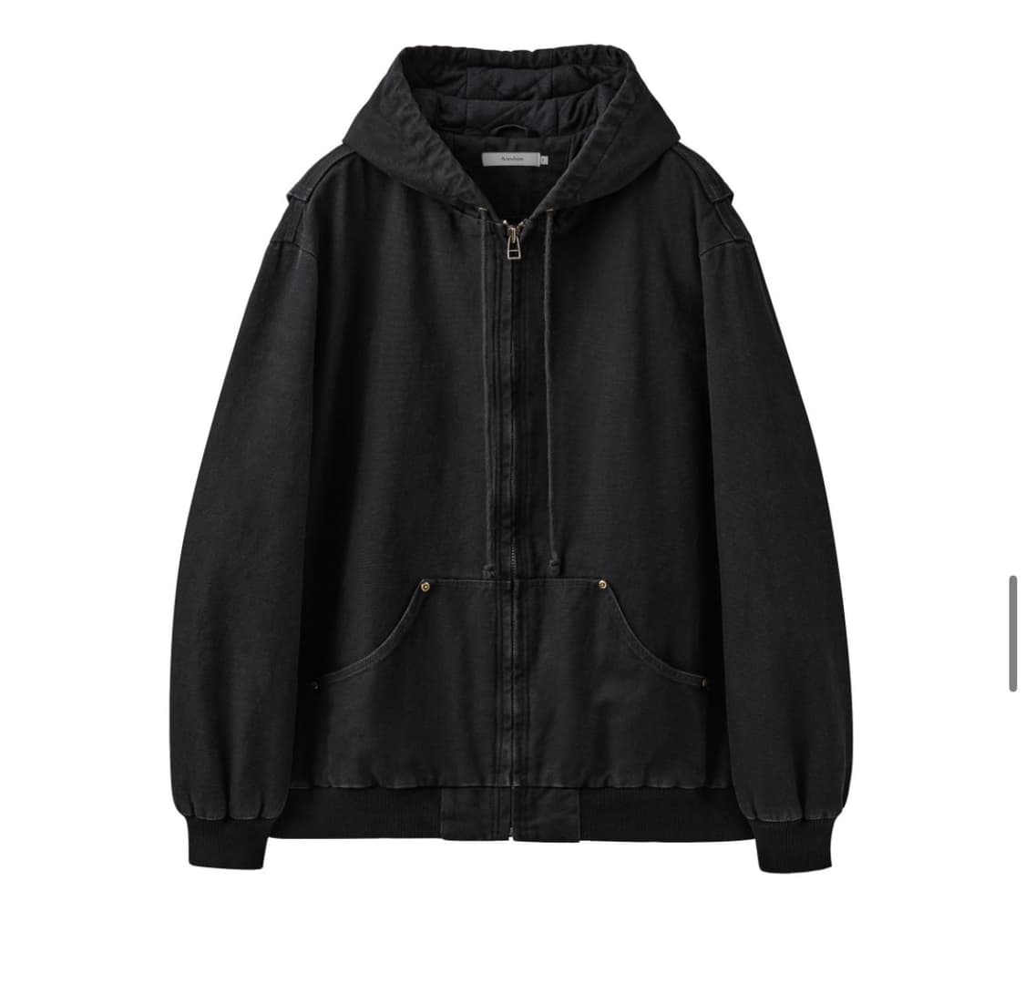 아르반 헤비 덱 캔버스 액티브 후디드 자켓_스톤 블랙3 상품이미지1