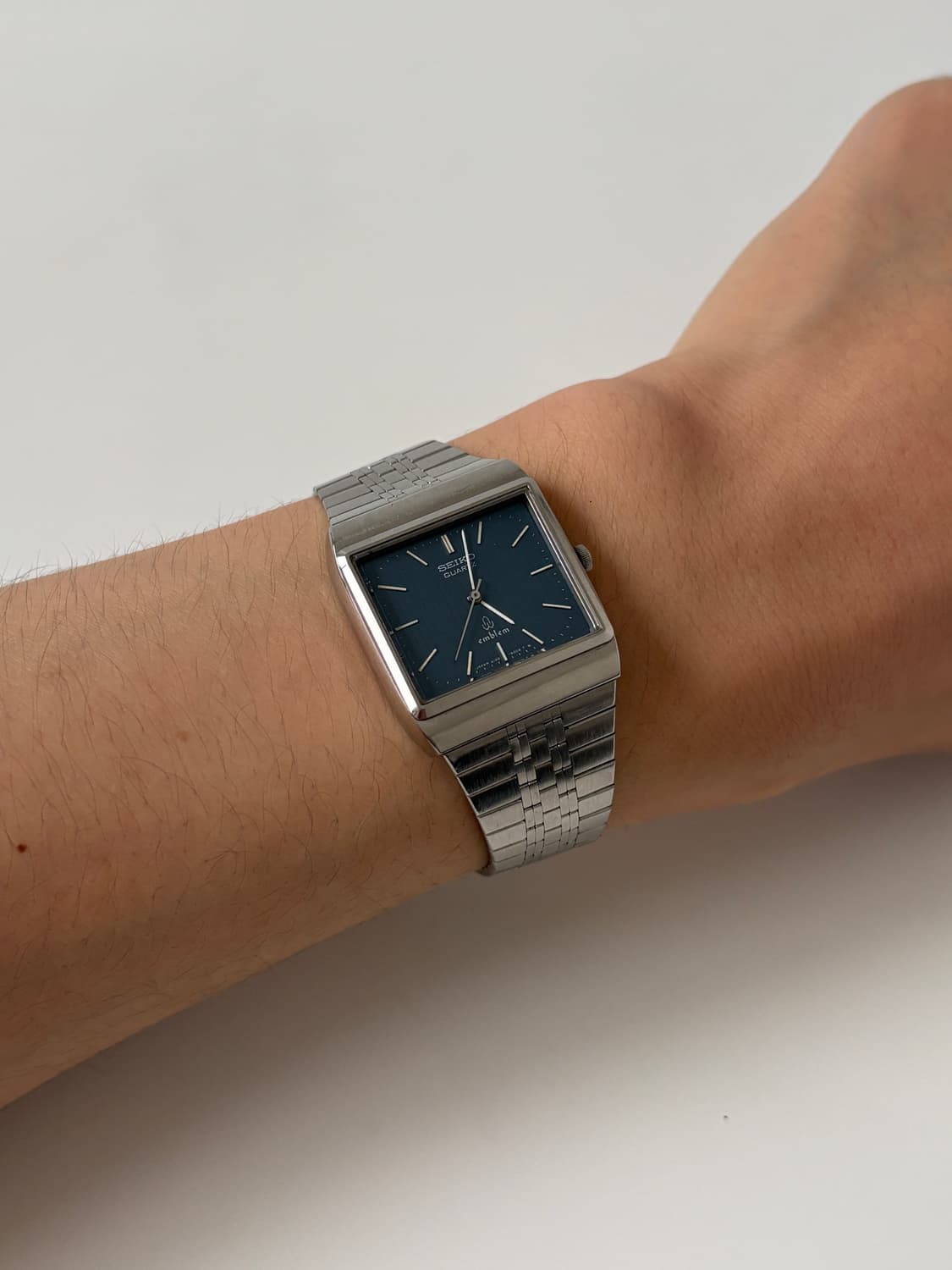 1970s Emblem Blue Dial Square Quartz 상품이미지2