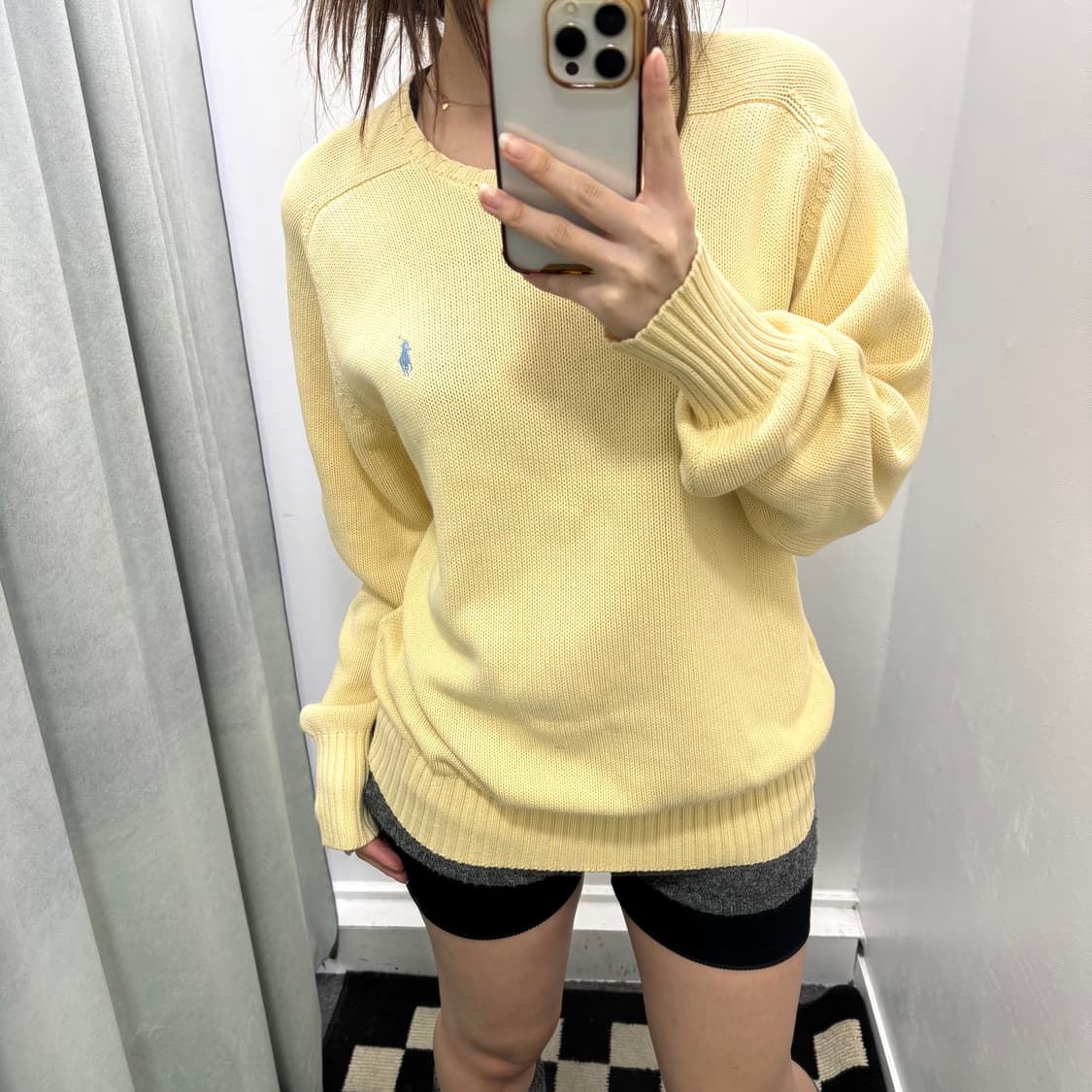 폴로 옐로우 니트 상품이미지2