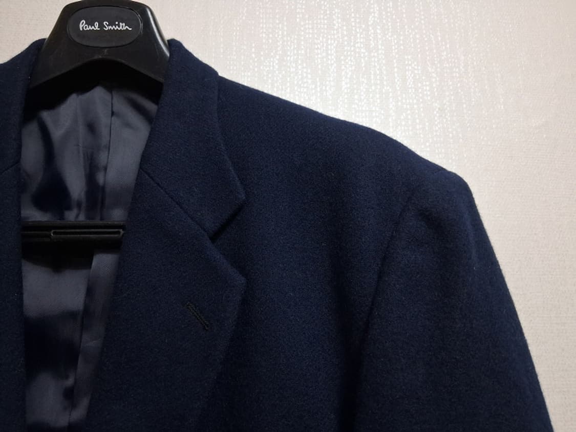 일본빈티지 SAISON DE L HOMME 남성 금장버턴 네이비모직쟈켓L 상품이미지4