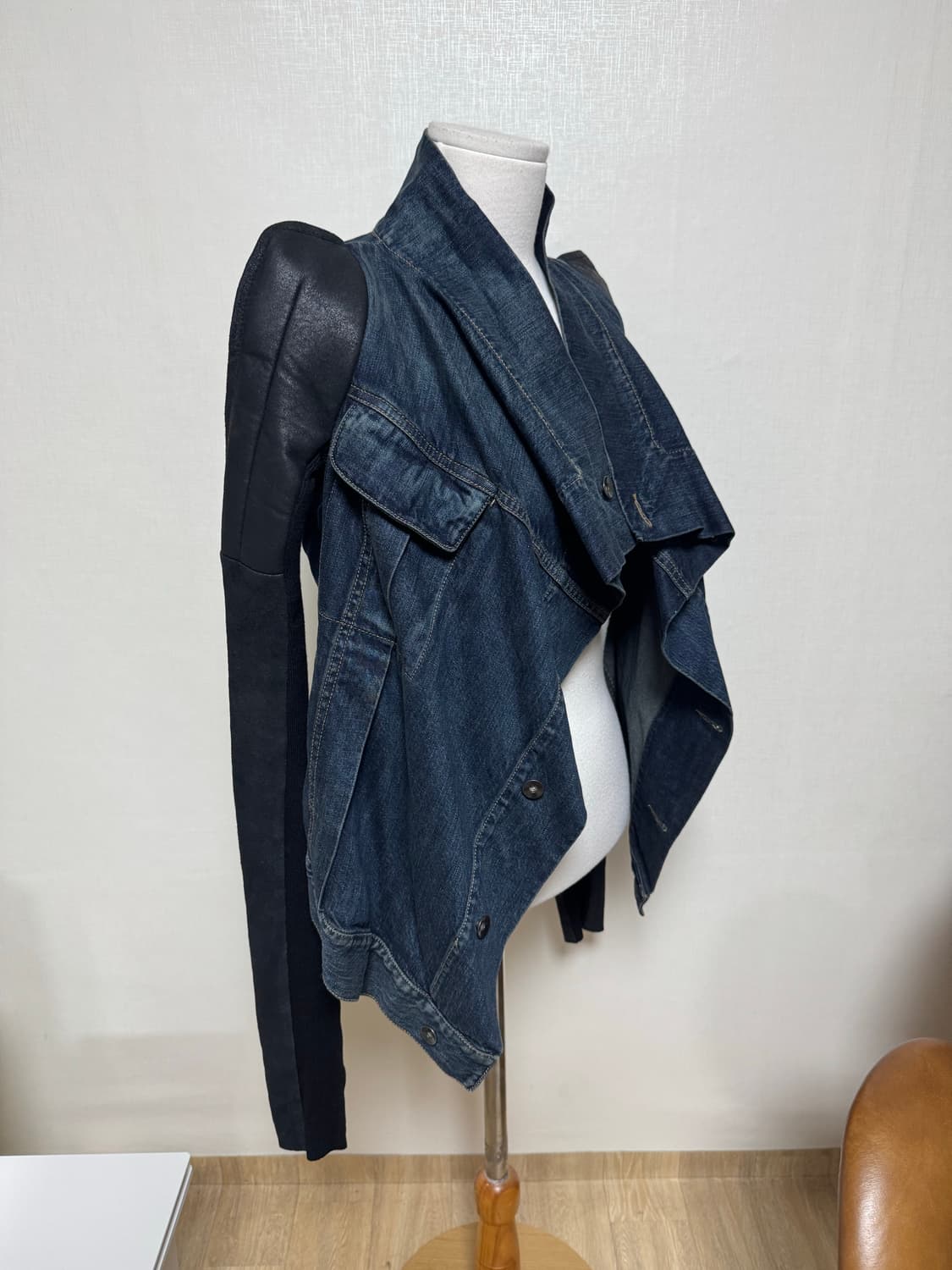 Rick Owens DRKSHDW 데님×레더 하이브리드 자켓 상품이미지1