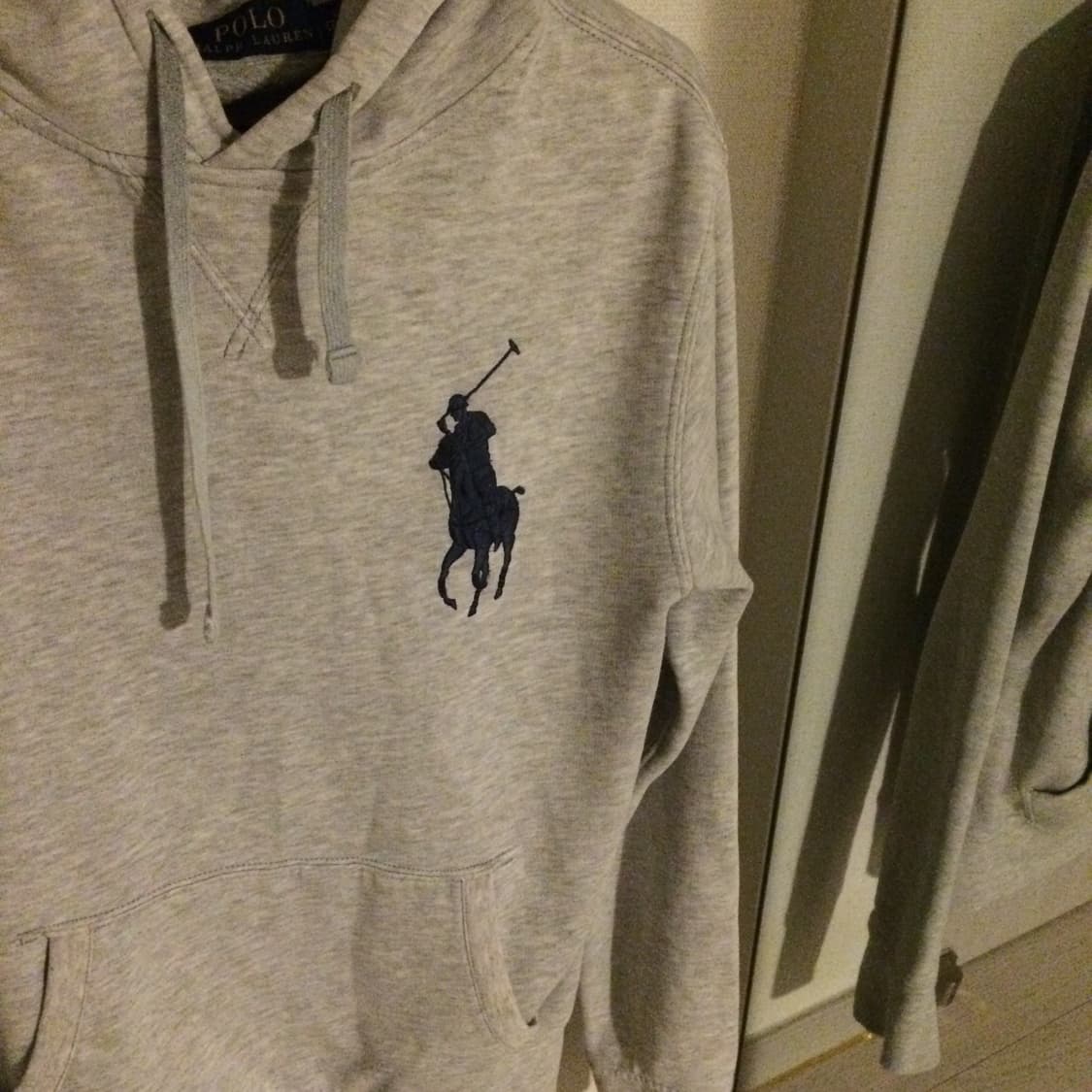 폴로 빅포니 그레이 후드티 xs 상품이미지2