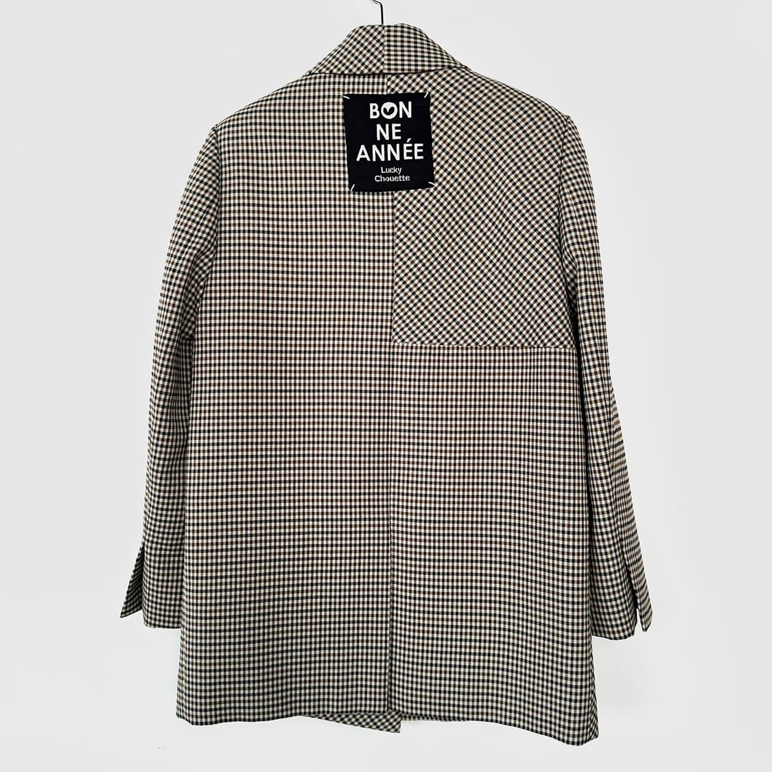 럭키슈에뜨 깅엄 체크 더블 자켓 상품이미지7