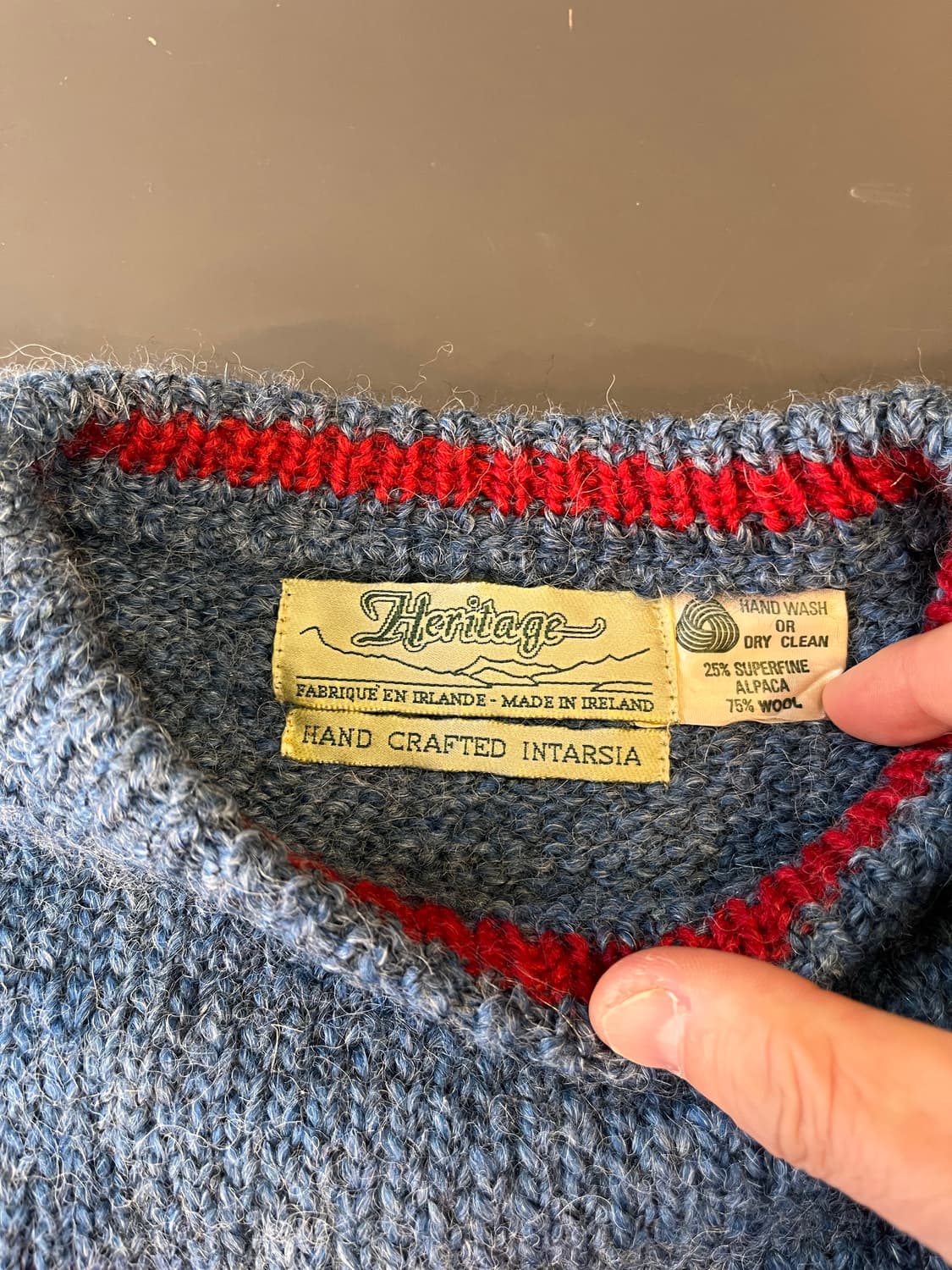 헤리티지 핸드 인타르시아 니트 (아일랜드 생산) 상품이미지4