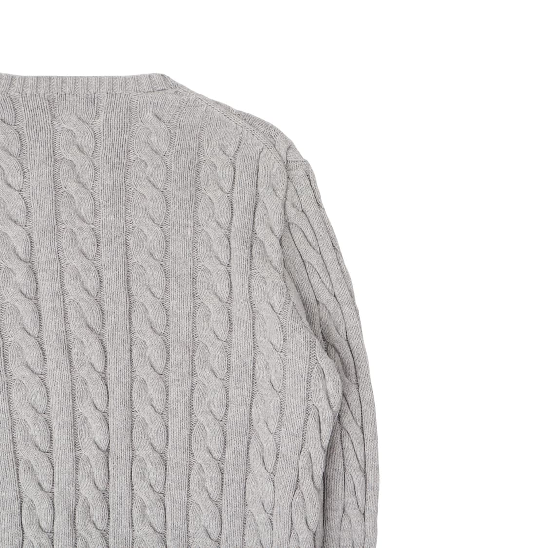 폴로 랄프로렌 QR 라이트 그레이 코튼 케이블 니트 상품이미지6