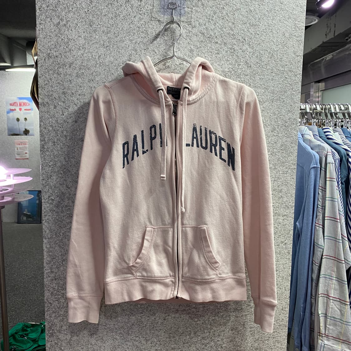 폴로진스 아치로고 딸기우유 후드집업 B4295 상품이미지2