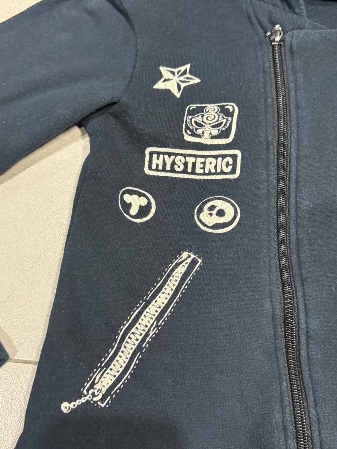 히스테릭 글래머 아카이브 프릴 사선 지퍼 후드 집업 자켓 상품이미지4