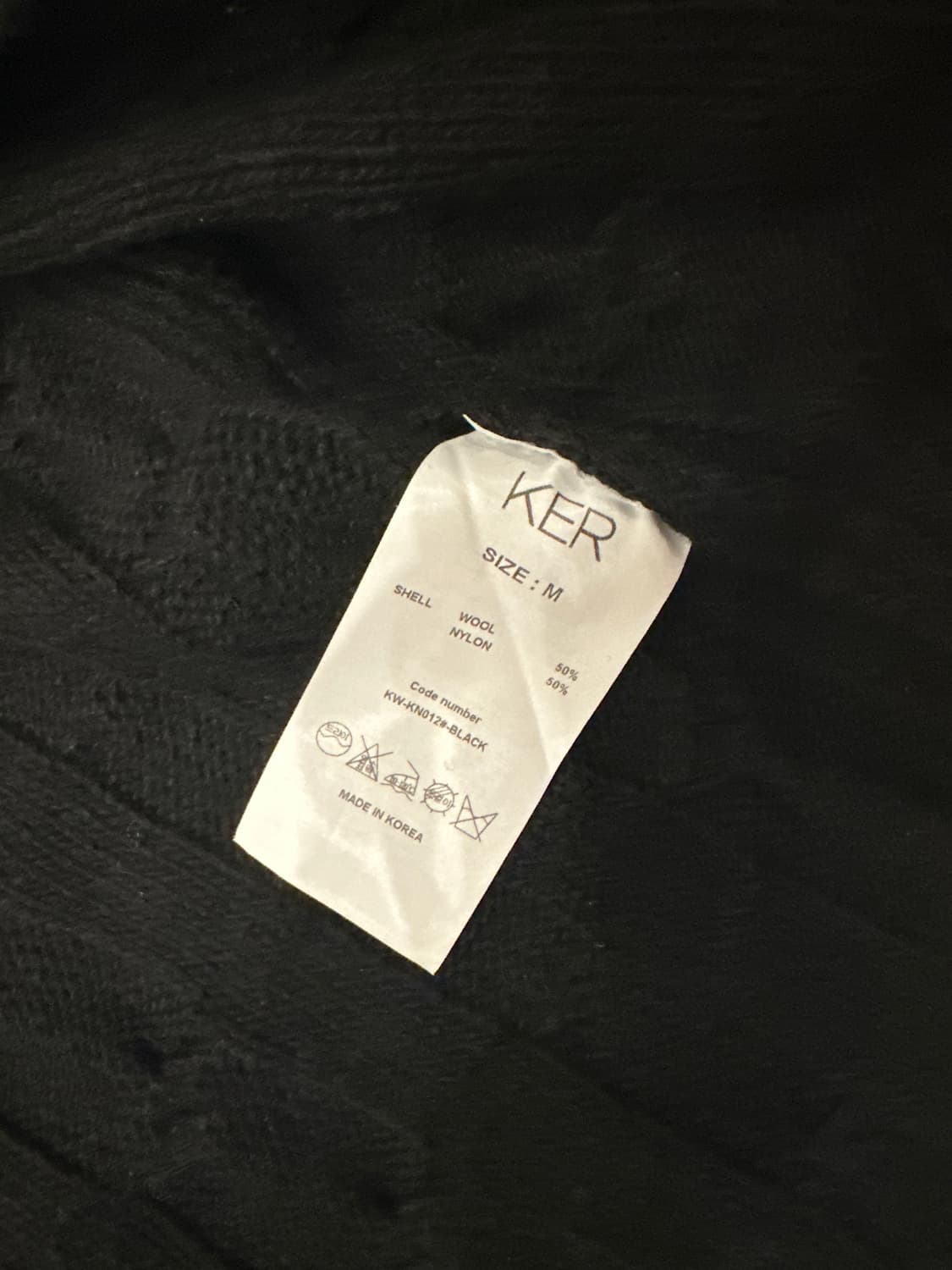 케르 코리 케이블 니트 가디건_에보니 블랙 (W) 상품이미지4