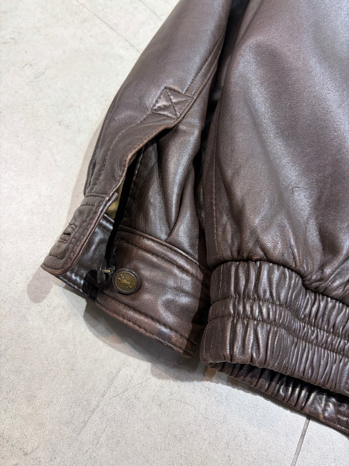 90s 입생로랑 양가죽 봄버자켓 상품이미지6