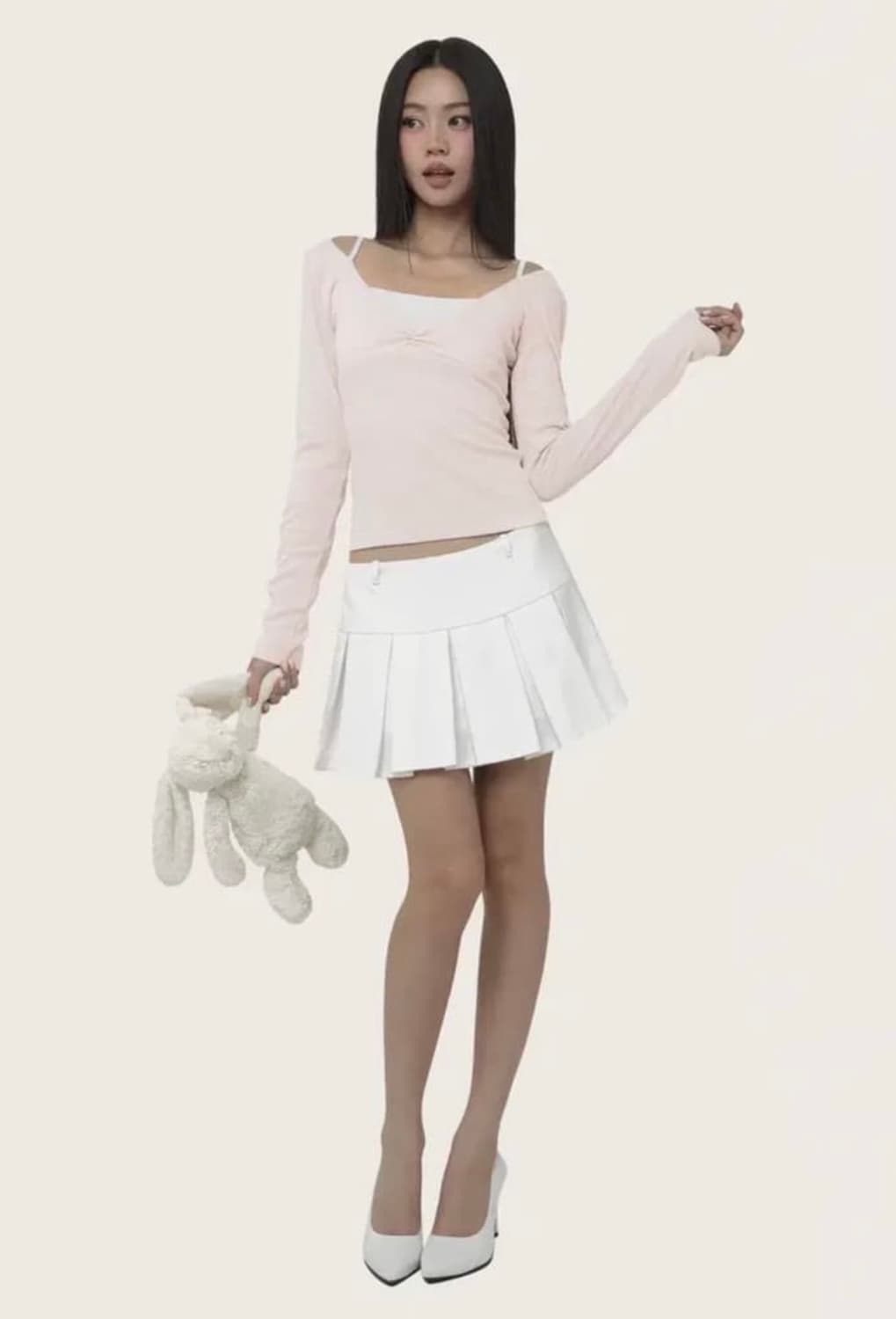 클리시어 세레나데 셔링 레이어드 탑 상품이미지3