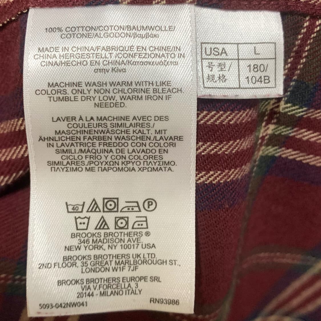 [L] 브룩스 브라더스 파자마 셔츠 상품이미지5