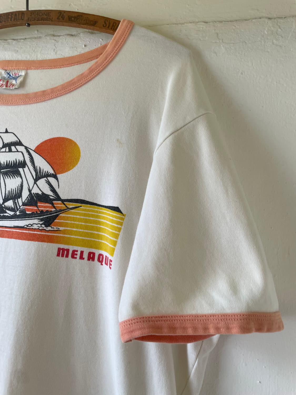 1980-90's Vintage MELAQUE Ringer T-shirt 상품이미지3