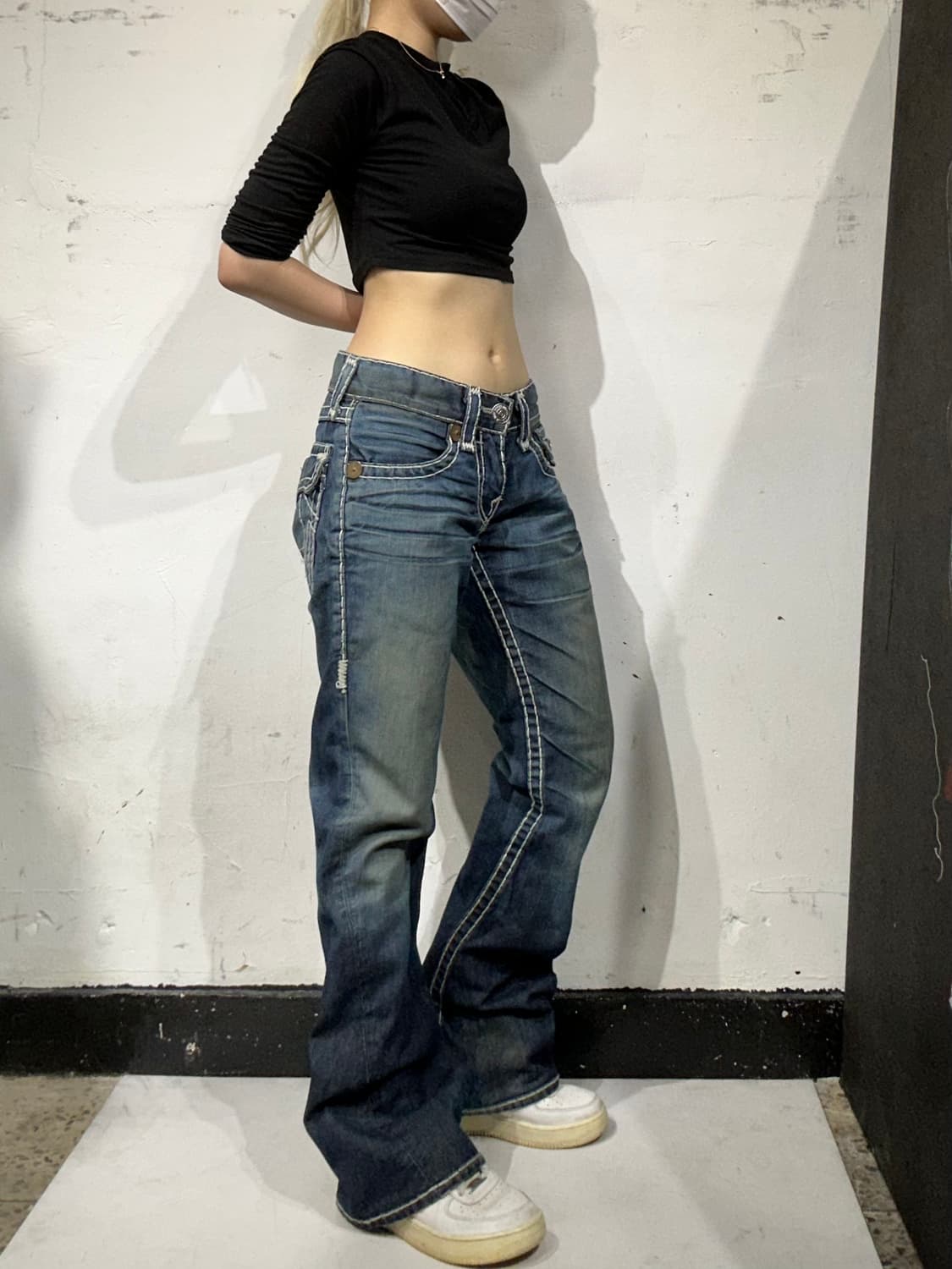 트루 릴리전 진청 조이 슈퍼 T 부츠컷 데님 팬츠 플레어진 청바지 28 상품이미지2