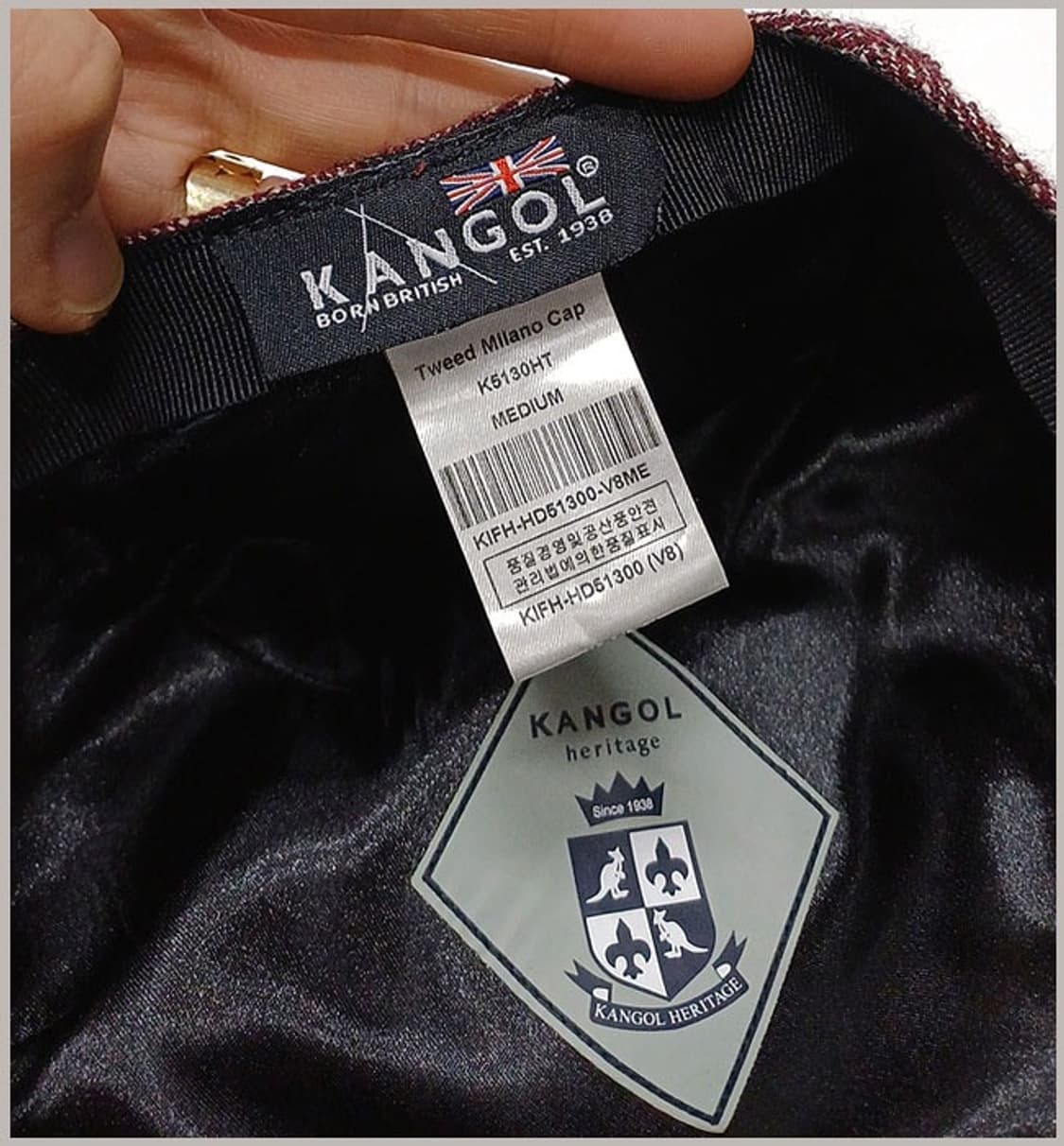 캉골 정품 트위드 밀라노 헌팅캡 모자 K-126 상품이미지6