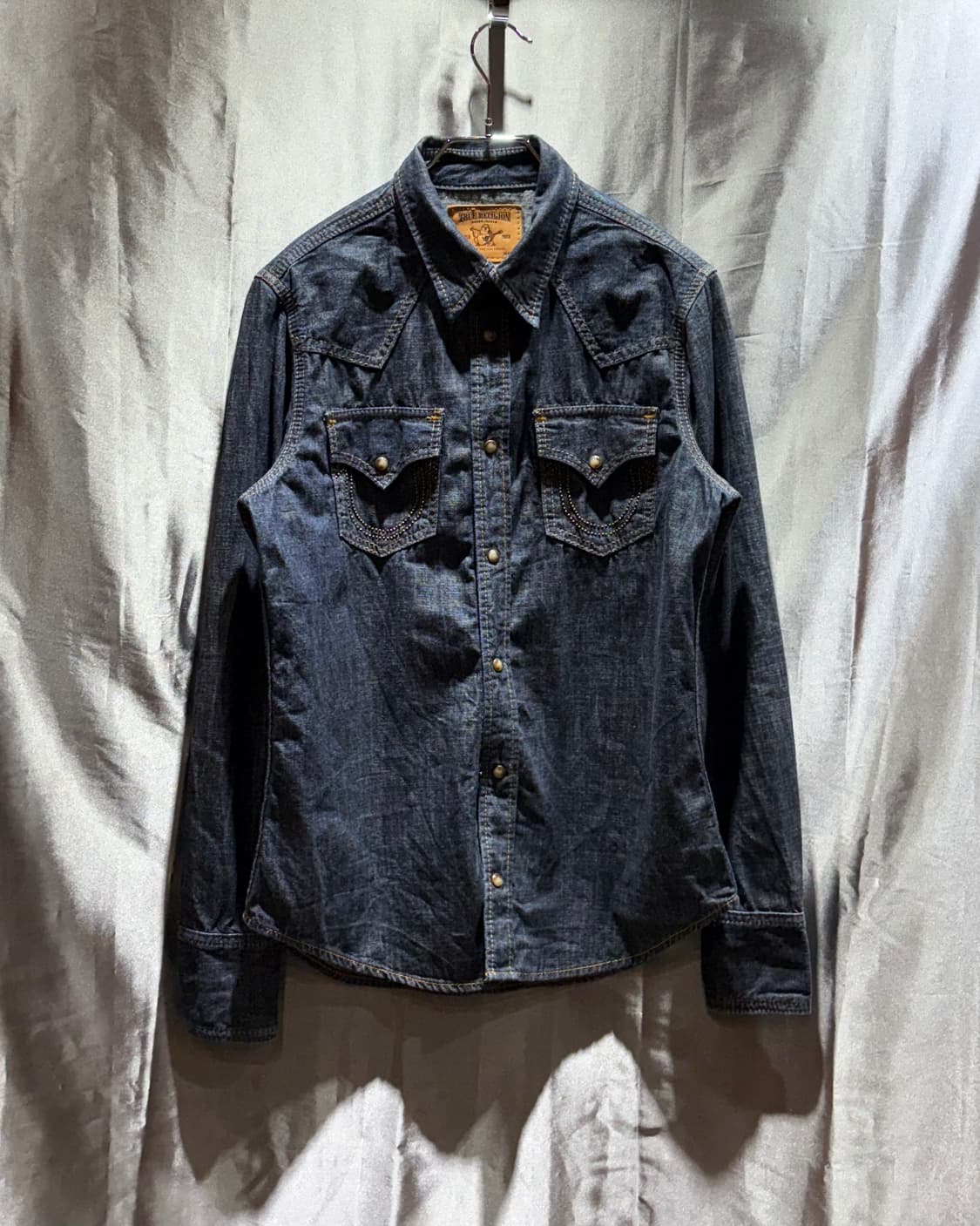 S 트루릴리전 투포켓 웨스턴 데님셔츠 상품이미지2