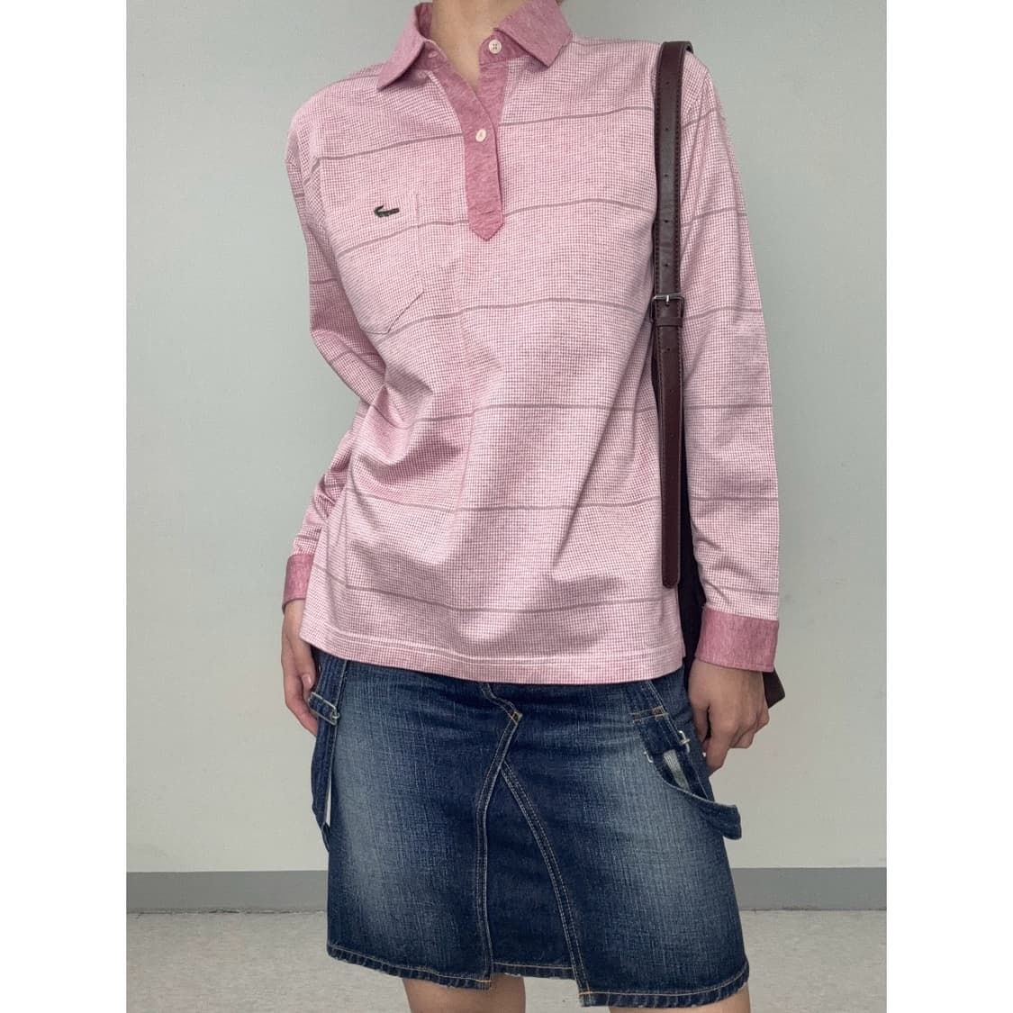 빈티지 핑크 폴로셔츠 상품이미지1