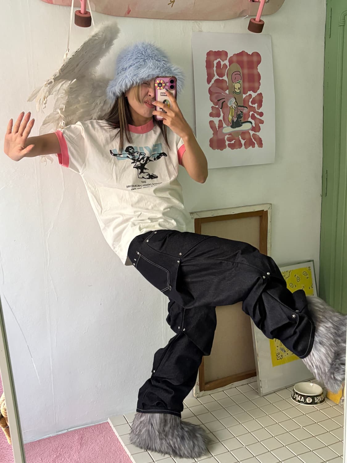 AAO viedit starry stud random tuck pants 상품이미지8