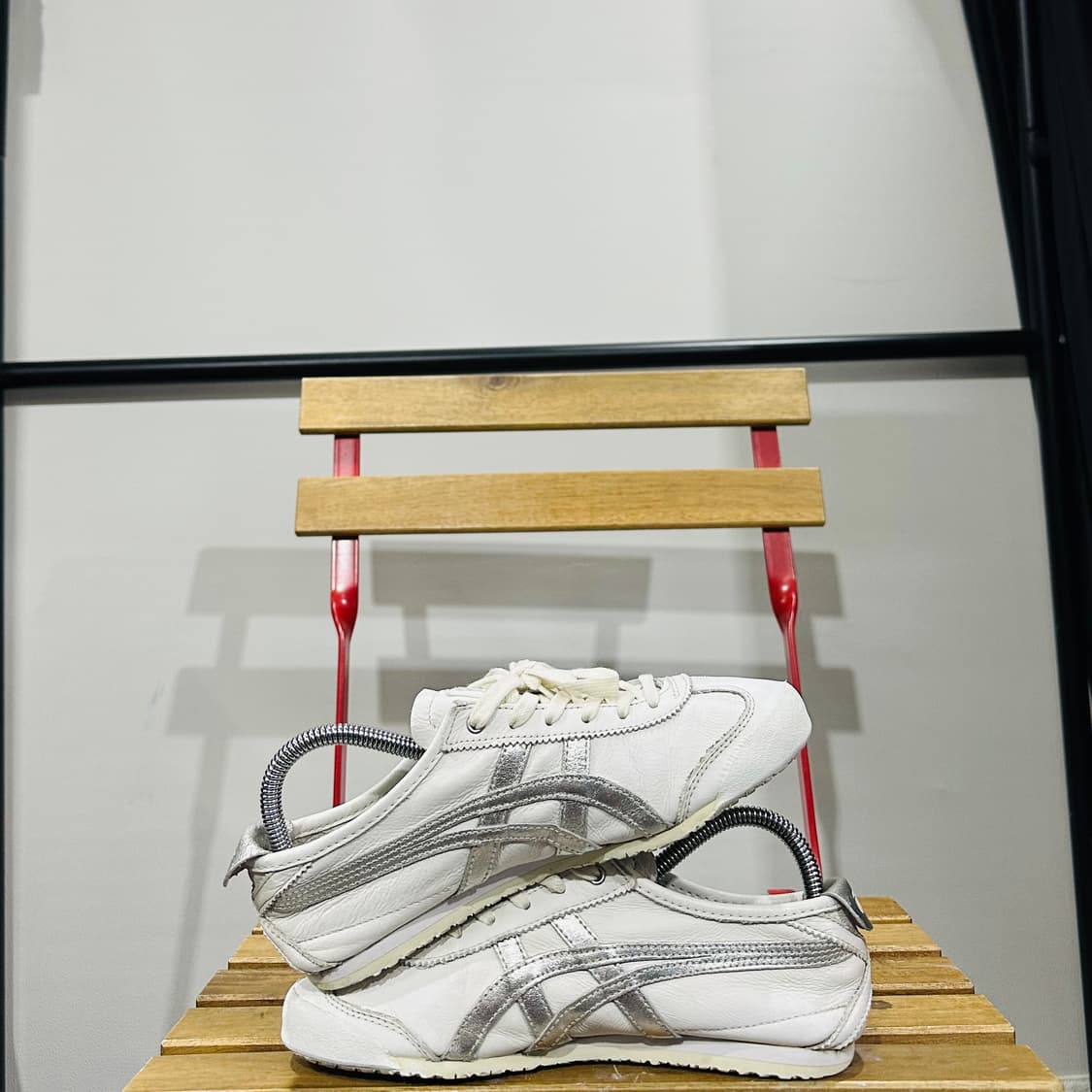 235) 오니츠카타이거 운동화 여성 여자 신발 멕시코66 화이트 실버 상품이미지7