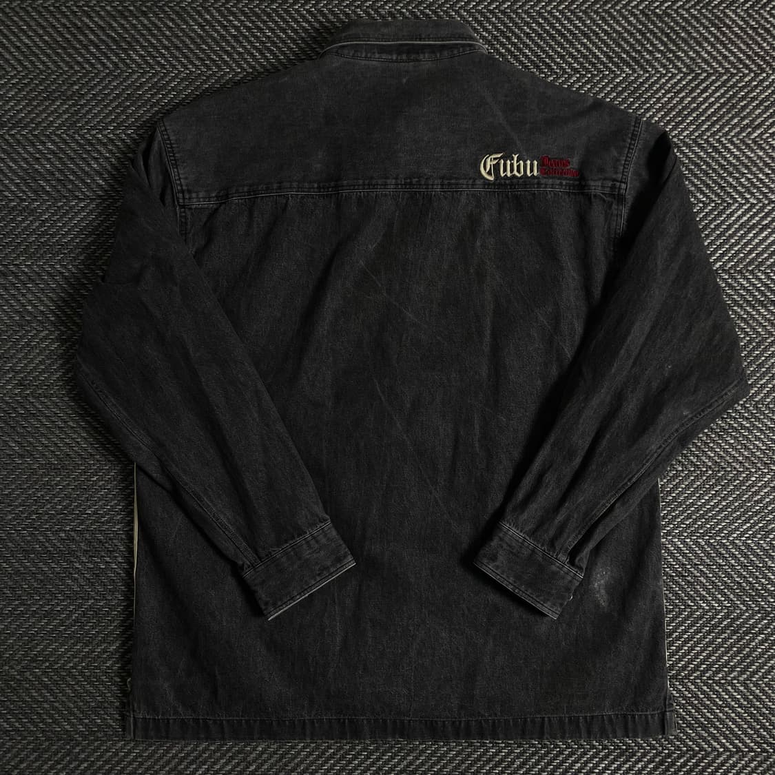 00s 후부 올드스쿨 박시핏 데님 캔버스 셔츠o 3633 상품이미지5