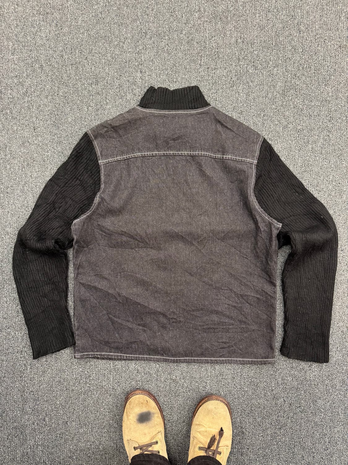 American vintage 흑청 데님 니트자켓 상품이미지5