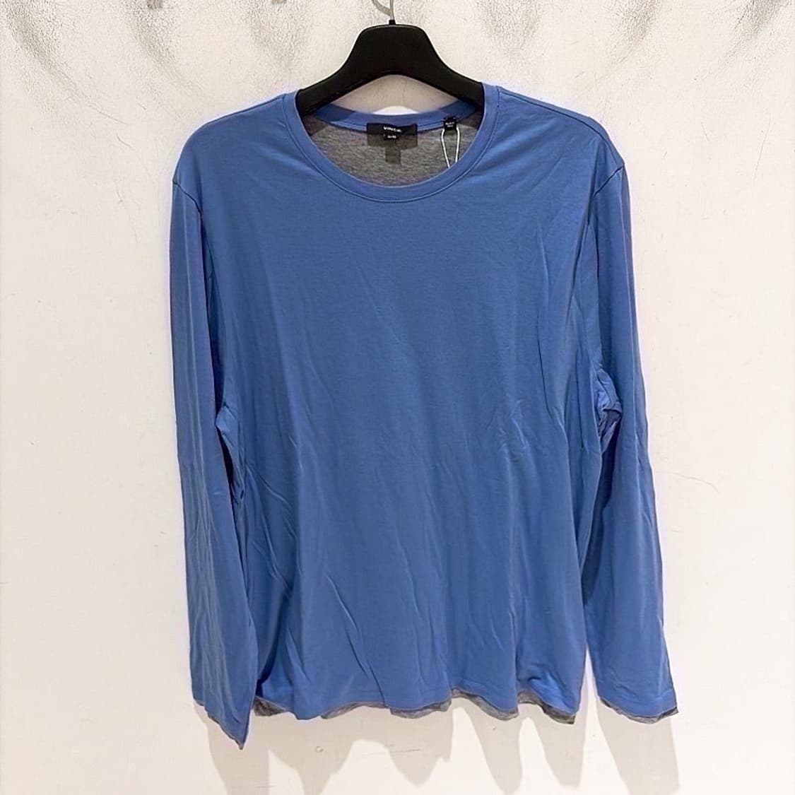 (정품/새상품) 빈스 남성 블루 레이어드 롱슬리브 상품이미지1