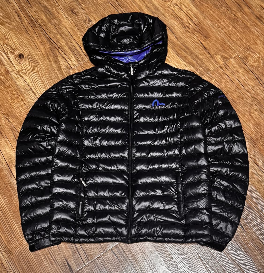 에비수 구스다운 블랙 경량 패딩 점퍼 상품이미지2