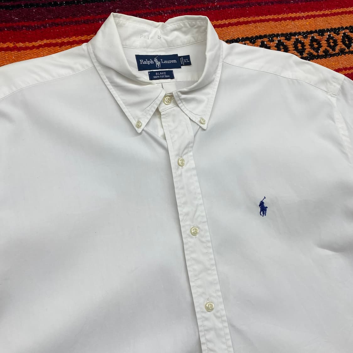 미국빈티지 USA 폴로랄프로렌 화이트 반팔셔츠 상품이미지3